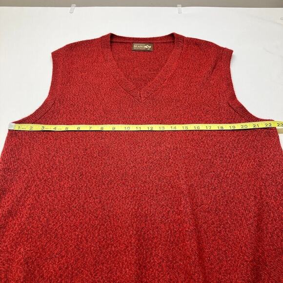 Baby Alpaca Wool Sweater Vest Mens Size L Red V-Neck Peru 100% Alpaca - Picture 5 of 6